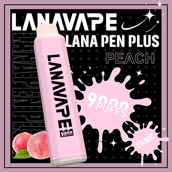 一次性電子煙 LANA PEN PLUS 9000口 22種口味 水蜜桃