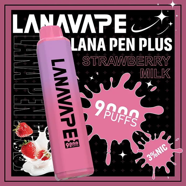 一次性電子煙 LANA PEN PLUS 9000口 22種口味 草莓奶