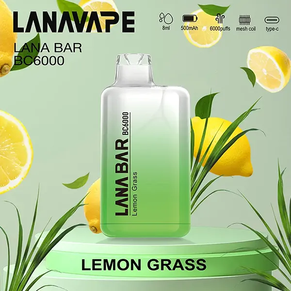 一次性電子煙 Lana Bar BC 6000口 16種口味 檸檬草