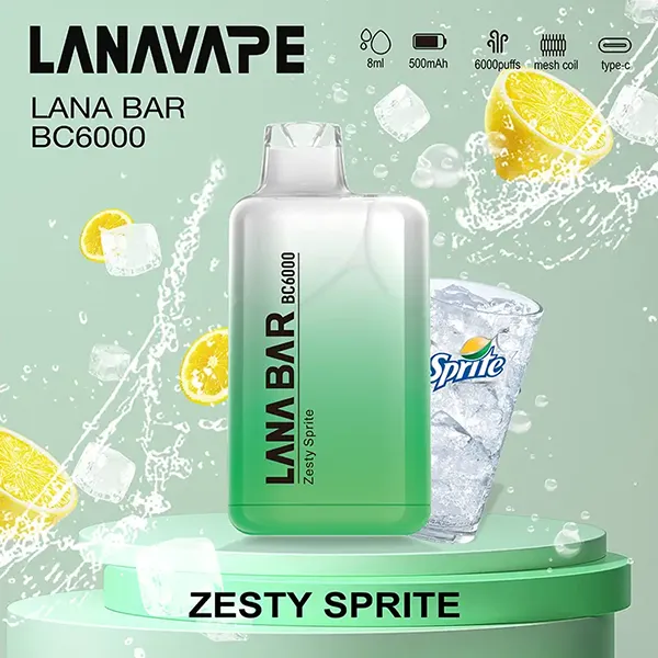 一次性電子煙 Lana Bar BC 6000口 16種口味 雪碧