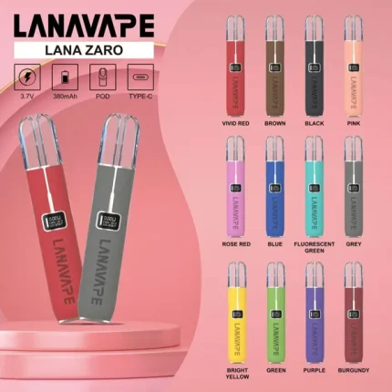 10種顏色｜LANA皮革主機 8/10W兩檔功率 380mAh電池 LED螢幕